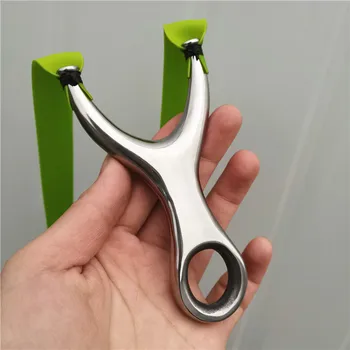 

Solid Titanium Steel Flying Tiger Flat Leather Slingshot Recurve Slingshot Outdoor Sports Precision Stainless Steel Flat Rubber