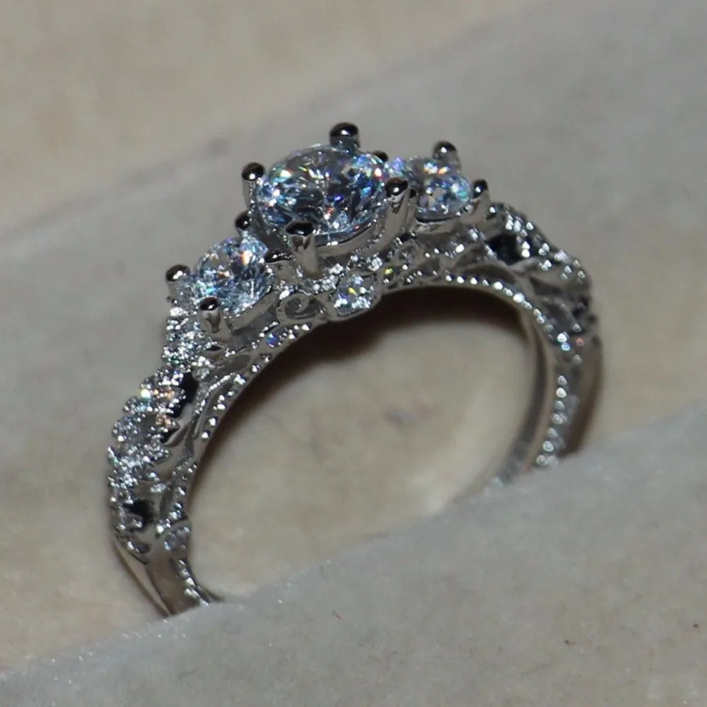 Женское кольцо из серебра 925 пробы с фианитом 5 10|women finger ring|finger ringjewelry |