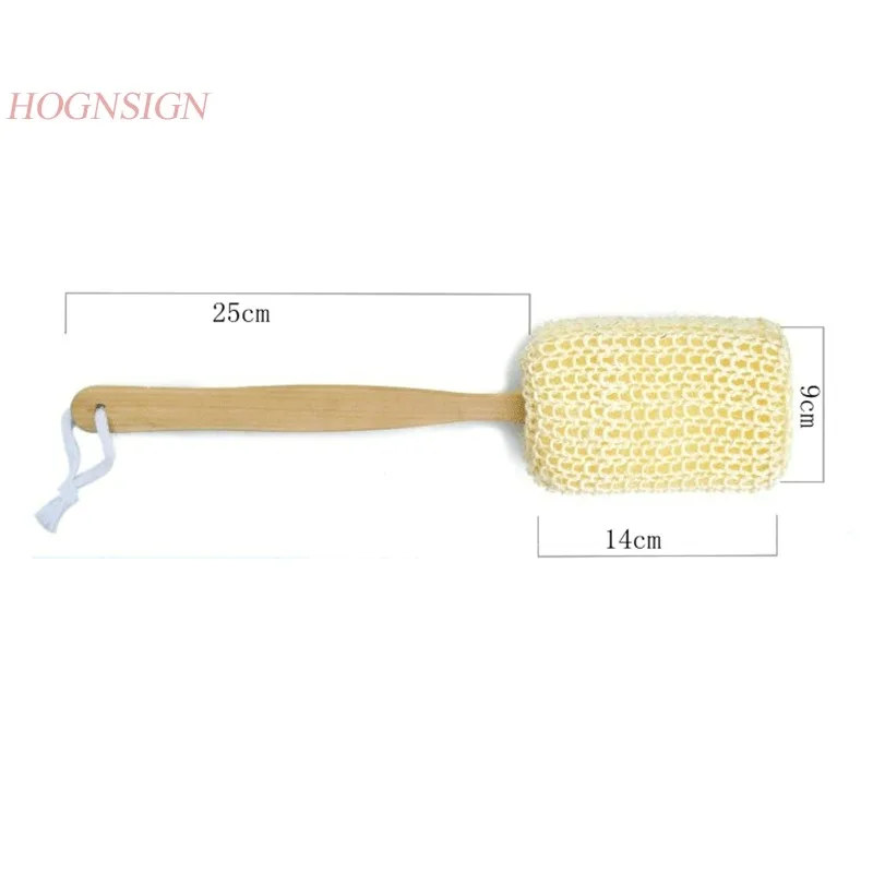 Factory Direct 100% Natural Sisal Back Brush Bath Long Handle Body Cleansing Care Tool Stress Relax Shower Massager Bathing