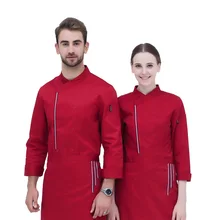 

High Quality 4 Colors Long Sleeves Chef Jacket Autumn & Winter Hotel Restaurant Kitchen Man and Woman Work Wear Uniform