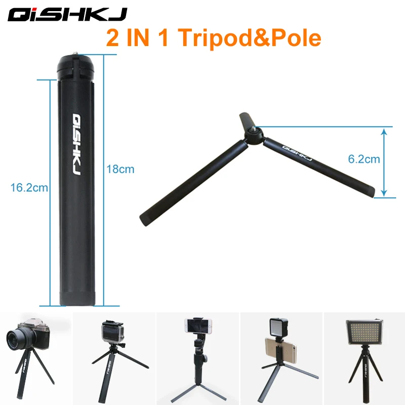 

Aluminum Mini Table Tripod Leg for Tripod Head Selfie Stick Extendable Monopod Smartphones Cameras Zhiyun Smooth Q Crane