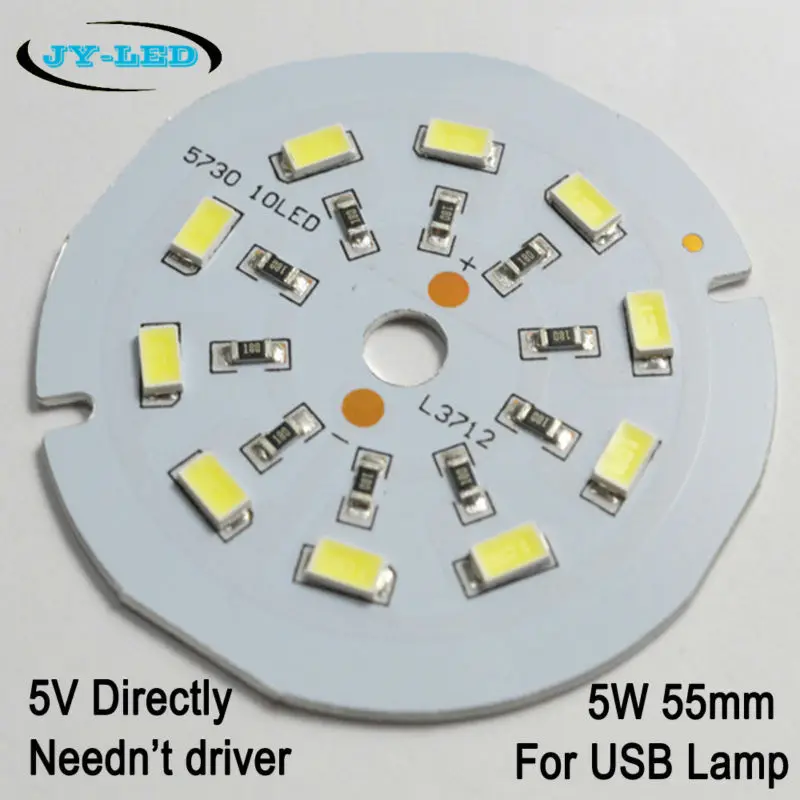 5 Вт 5 в USB лампы светильник источник лампа пластина, 55 мм SMD 5730 светодиодный PCB для USB лампа светильник ing, заводские прямые оптовые цены