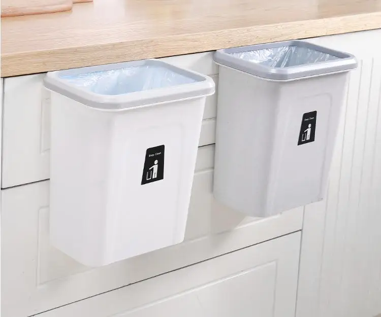 

Kitchen garbage bin hanging type sorting cabinet door wall hanging type receptacle toilet hanging pulling garbage can