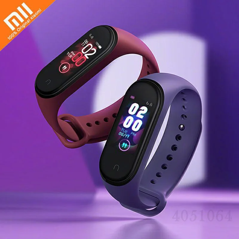 

In Stock ! Newest Xiaomi Mi Band 4 Smart Miband Color Screen Bracelet Heart Rate Fitness Bluetooth 5.0 50M Swimming Waterproof