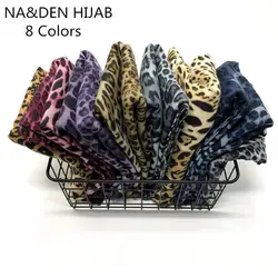 2019 Мода леопард многоцветный геометрический шарф многоцветный хлопок вискоза длинные шали пашмины хлопок хиджаб, мусульманский шарф 2 шт
