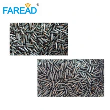 X100pcs RFID Электронный микрочип стеклянная трубка 2,12*12 мм FDX-A стойка для идефикации