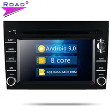 Radio de reproductor de DVD para coche Roadlover Android 9,0 para Porsche 911 997 Caimán 2005-2008 Boxter 2005-2012 estéreo de navegación GPS Magnitol
