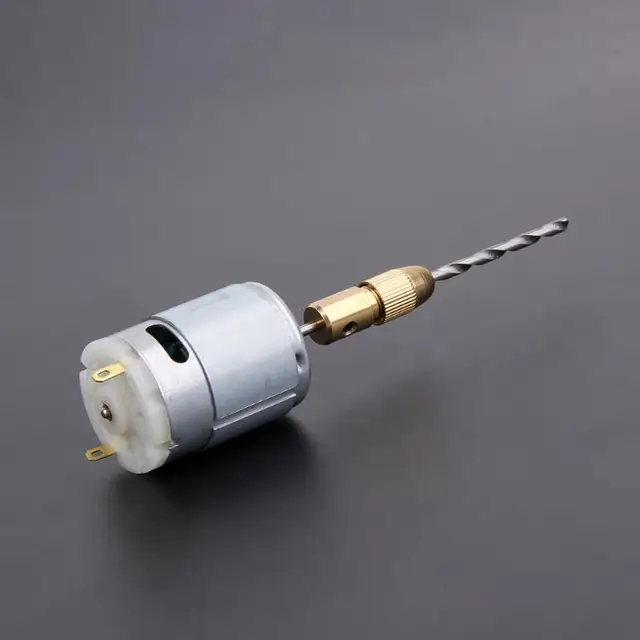 Mini 12V Motor Micro DIY Electric Hand Drill PCB Press Drilling&0.5-3.0mm Twisit Drill Bits Set Rotary Tool&Keyless Brass Chucks