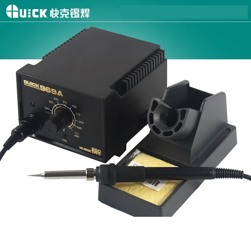 220V Original QUICK 969A Constant Temperature 60W Electronic Soldering