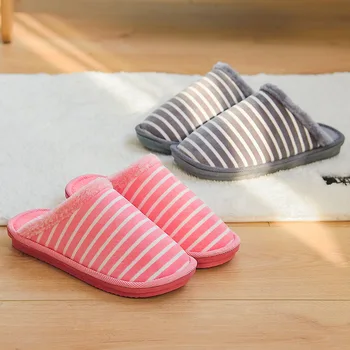 

Autumn winter cotton slippers, men's house, indoor couple's bag, warm and anti-slip thick Japanese plush slippers, women.