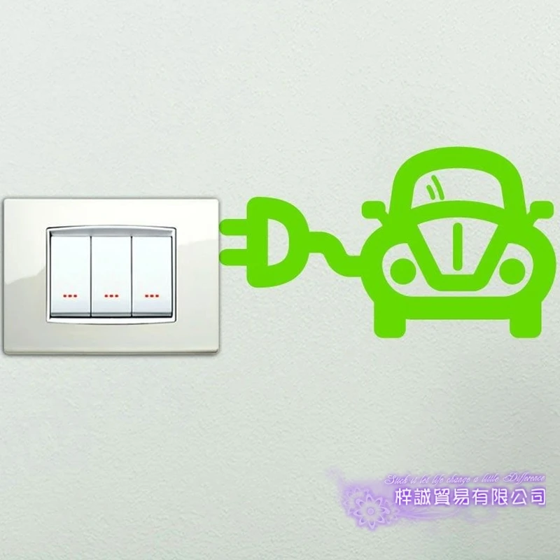 Dctal Charging Switch Panel Sticker Car Decal Posters Vinyl Wall Decals Parede Decor Mural