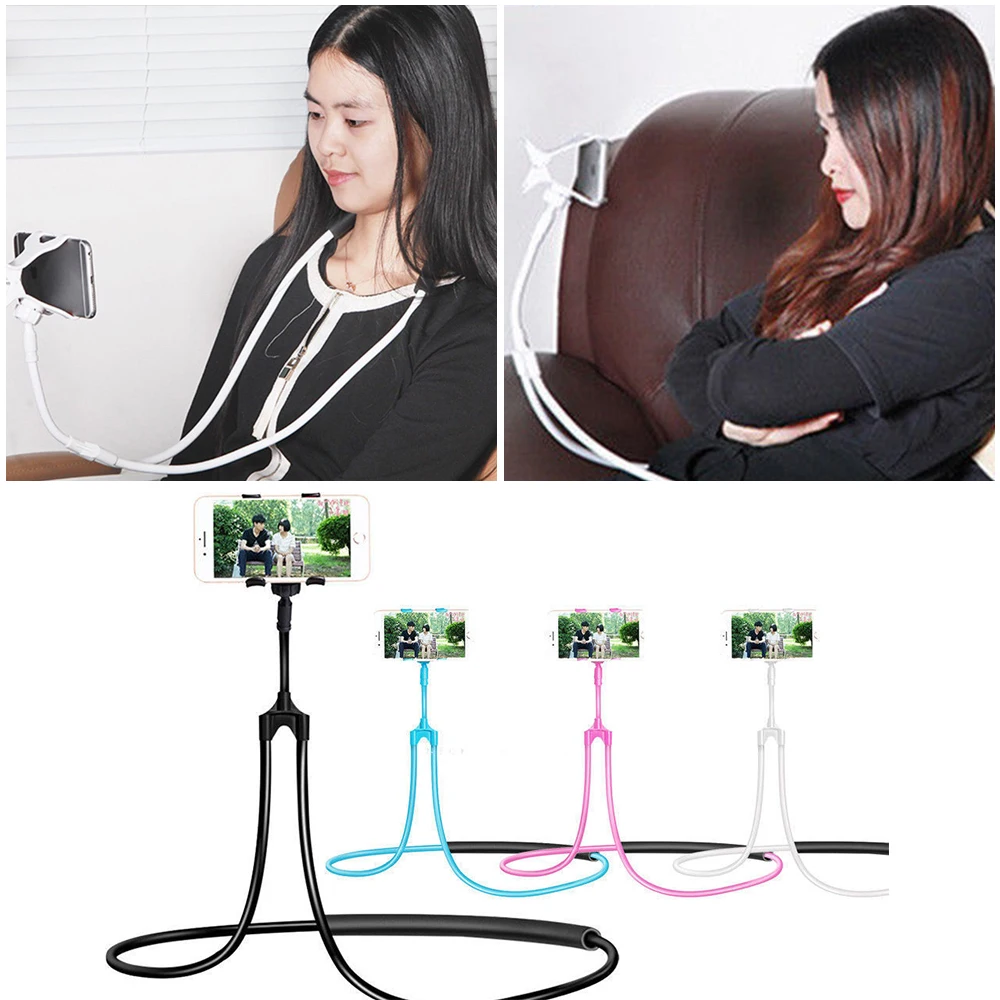 

Universal Lazy Holder Hanging Neck Rotating Stand Bracket Clip for Smartphone