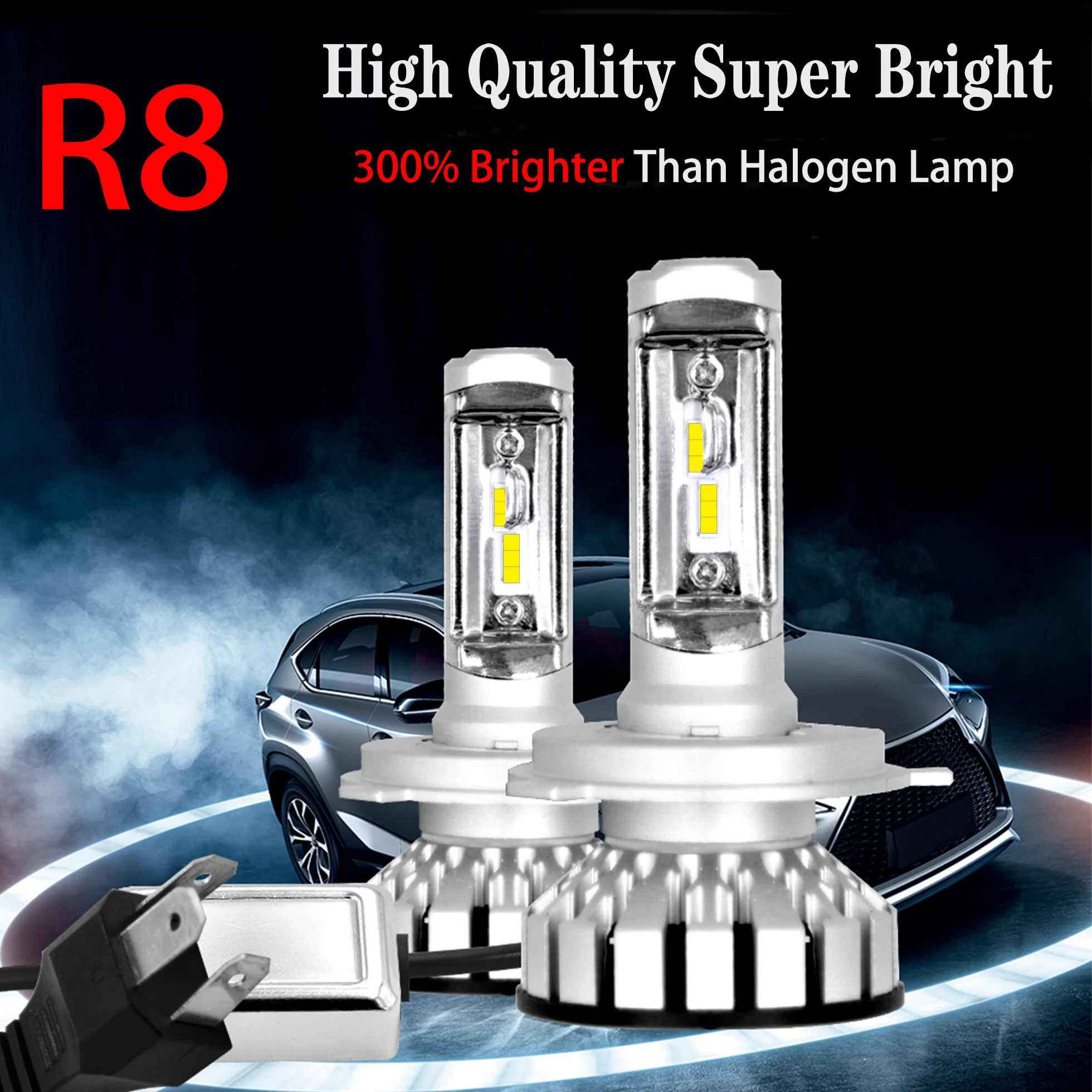 

2pcs Car Headlight LED H1 H3 H4 H7 6000k Bulbs H8 H9 H10 H11 Auto 9005 9006 9012 Headlamp HB2 HB3 HB4 9003 12000LM Headlights