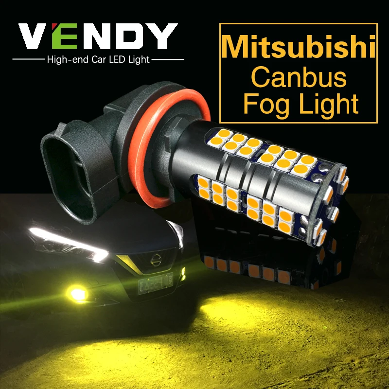 

2x H8 H11 9006 9005 Car Auto LED Fog Lights Bulb DRL Lamp For Mitsubishi ASX Lioncel Galant Outlander Lancer Accessory Endeavor