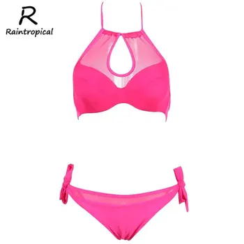 

Raintropical Mini Micro Bikinis Push Up Swimwear Sexy Women Swimsuit Brazilian Bikini Set Beach Bathing Suit Plus Size Swim Wear