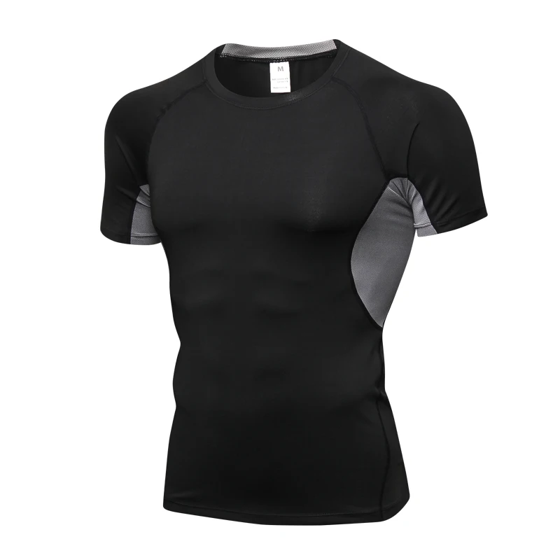 Мужская быстросохнущая футболка для фитнеса Спортивная бега большого размера