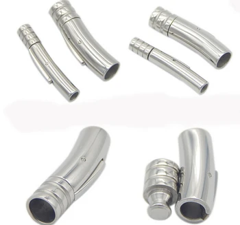 

Stainless Steel 3mm 6mm Jewelry Findings Accessories End Caps Round Leather End Clasps Connectors for DIY Bracelets Making F3895