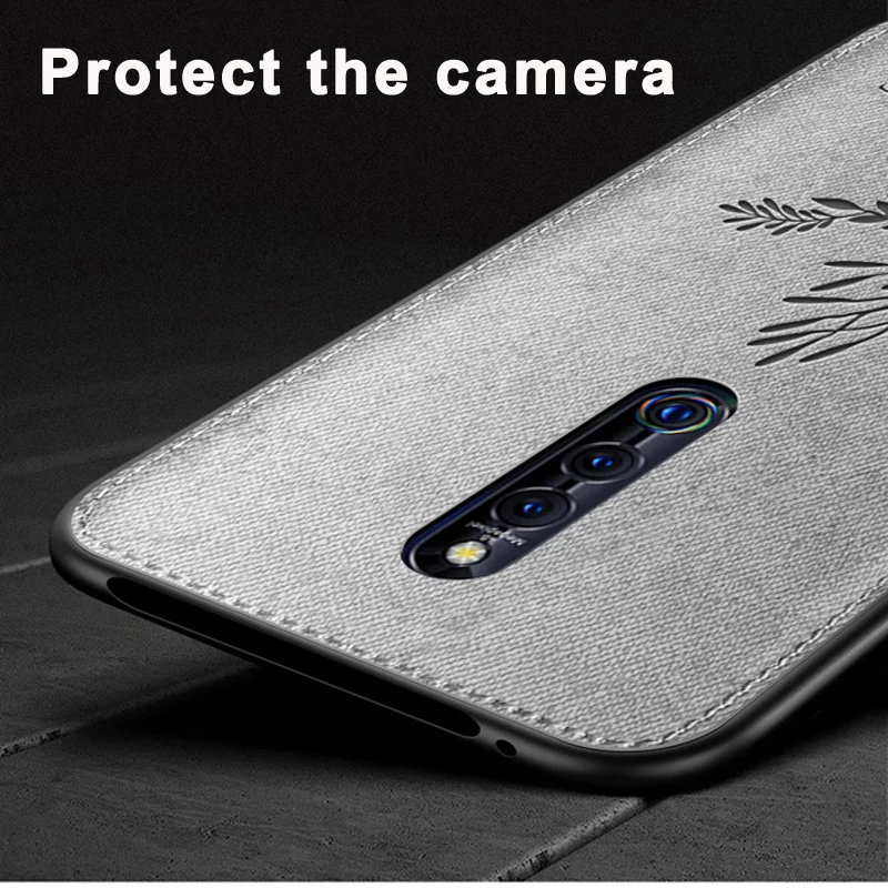 Для OPPO Рено 10x увеличить версия чехол хлопок ткань мягкая для 10xzoom задняя + ТПУ