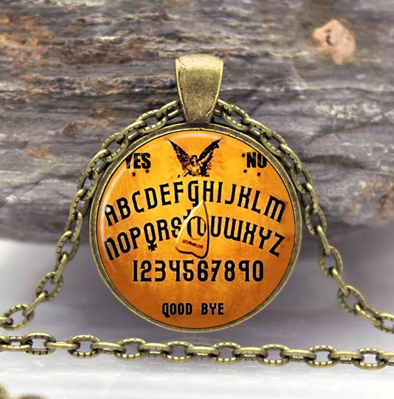 Ouija доска Ожерелье Подвеска ювелирные изделия кулон кабошон с фото ожерелье