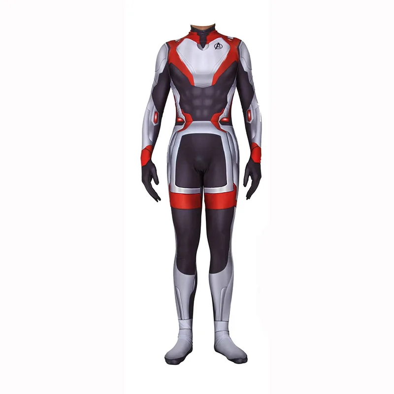 Lycra Avengers Endgame Quantum Realm Suit Costume Cosplay Superhero Captain America Captain Marvel Zentai Bodaysuit