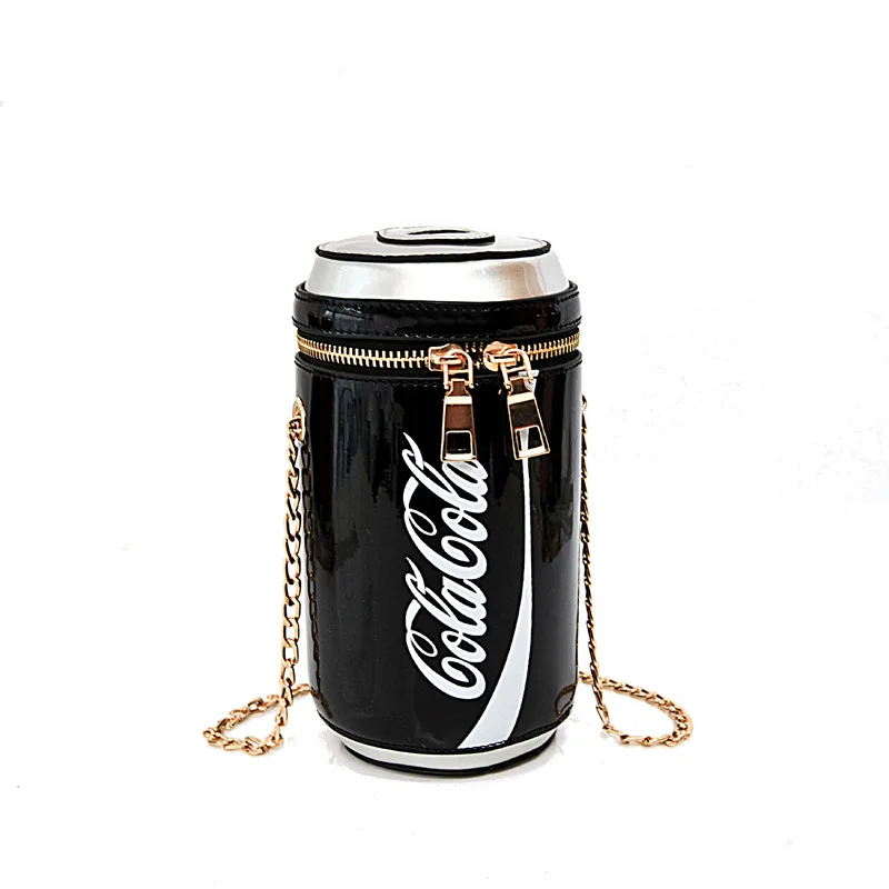 

BXJZHTLRZK Female Printing Shoulder Dimensional Package Female Personality Three-Dimensional Cans Cola Bag Girl Cell Phone Bag