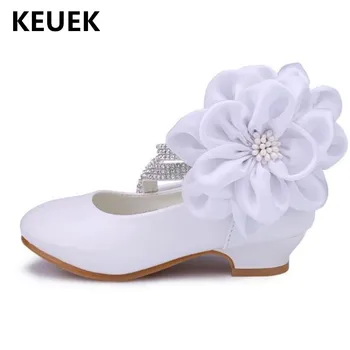 

New Children High-heeled Leather Shoes Girls Princess Patent Leather Party Dance Shoes Kids Student Baby Toddler Shoes 02B