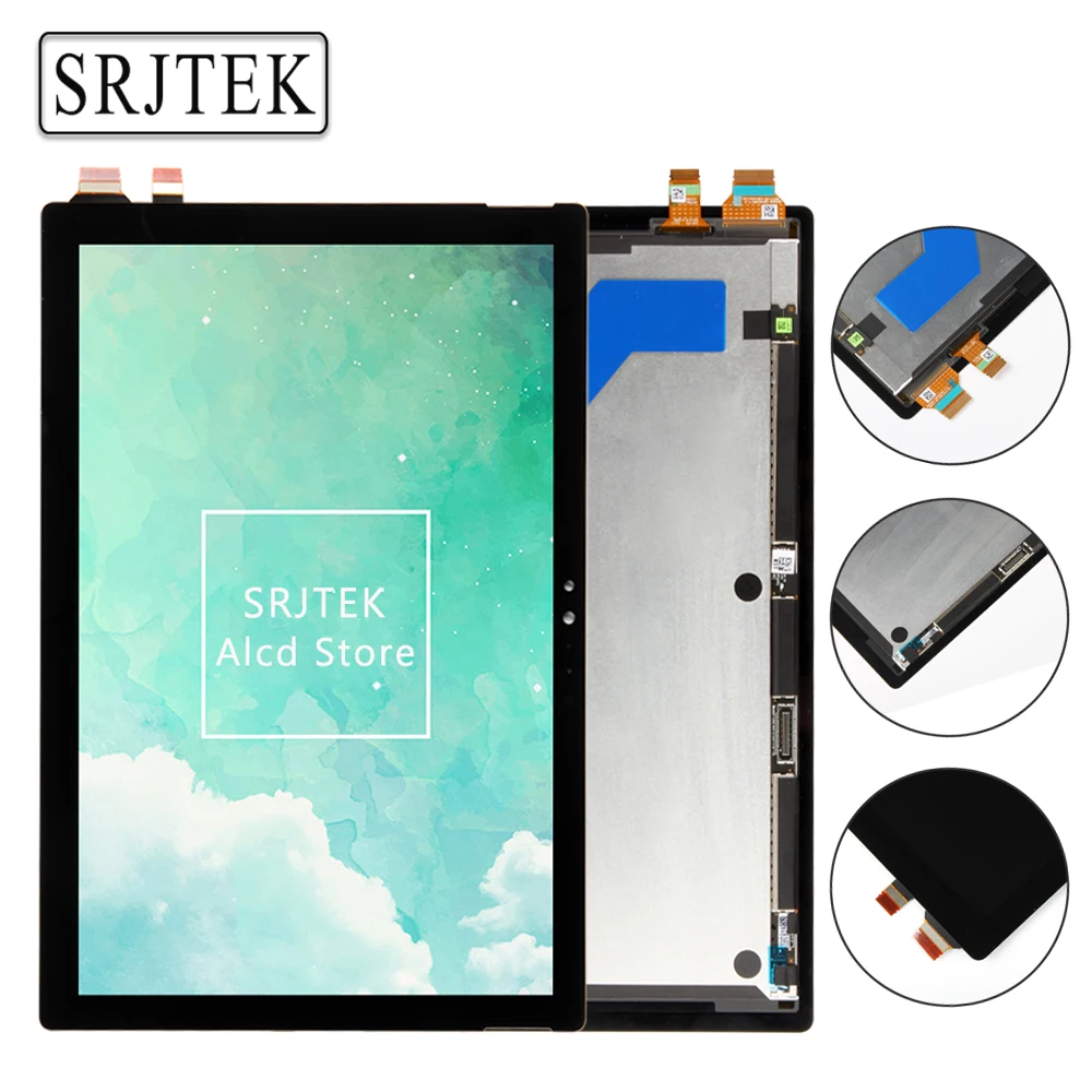 Srjtek 12 3 For Microsoft Surface Pro 5 1796 LP123WQ1 SP A2 LCD Screen Touch Digitizer
