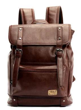 X-онлайн популярный бренд высокого качества Мужской винтажный рюкзак аккуратный студенческий рюкзак школьный для ноутбука рюкзак - Цвет: Коричневый