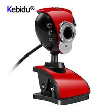 Веб-камера USB 2,0 50,0 м 6 LED Веб-камера ПК камера HD веб-камера с микрофоном 360 градусов поворотные компьютерные камеры для ПК ноутбук камера