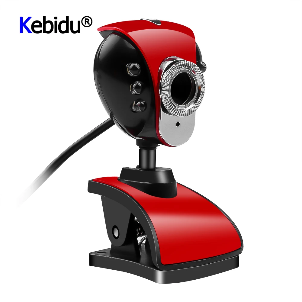 

Web Camera USB 2.0 50.0M 6 LED Webcam PC Camera HD Web Cam With MIC 360 Degrees Rotary Computer Cameras For PC Laptop Camera