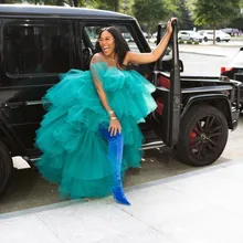 High Street, высокая длина, Тюлевая юбка, для женщин, пышная, длинная, для девушек, для вечеринки, юбка-пачка, эластичная, на заказ, многоярусная, с оборками, макси юбка