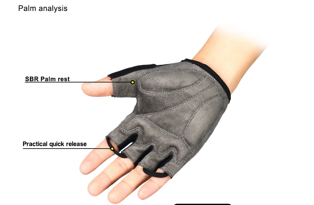 Boodun Guantes Ciclismo для мужчин и женщин перчатки для велоспорта SBR пальмовые полупальцевые противоударные дышащие уличные велосипедные перчатки для шоссейного велосипеда