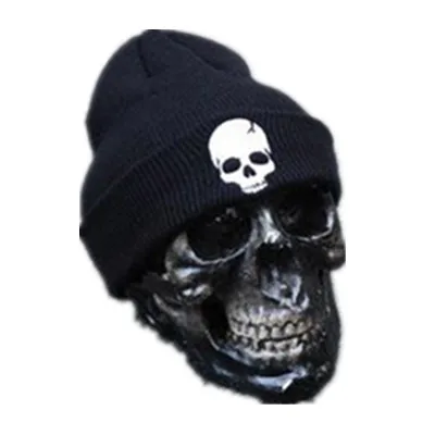 Горячая Распродажа трикотажная шапка из акрила унисекс Зимние шапки Skullies& Beanies в стиле черепа для женщин и мужчин 3 цвета Теплая Зимняя кепка