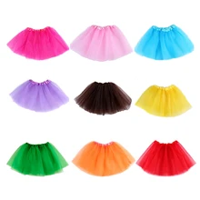 Для детей для девочек просвечивающаяся юбка 3-слоя вязаное детская юбка сладкие цвета пачка ажурная юбка новинка детская одежда платье