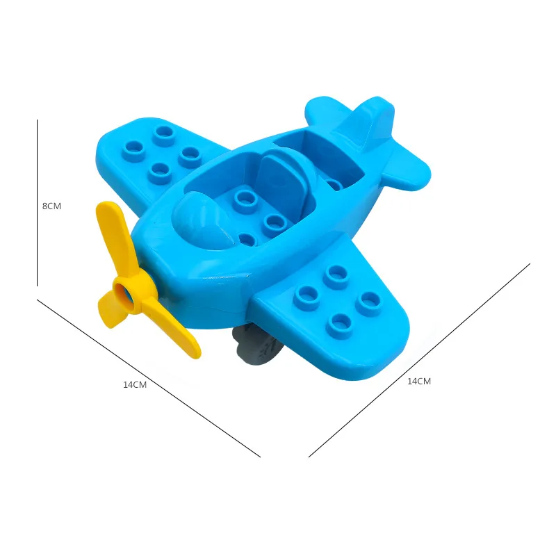 Сделай Сам, инженерный автомобиль, набор, самолет, вертолет, большие частицы, строительные блоки, аксессуар, совместимый бренд, Duploe, кирпичи, игрушки - Цвет: 1Pcs Block 11