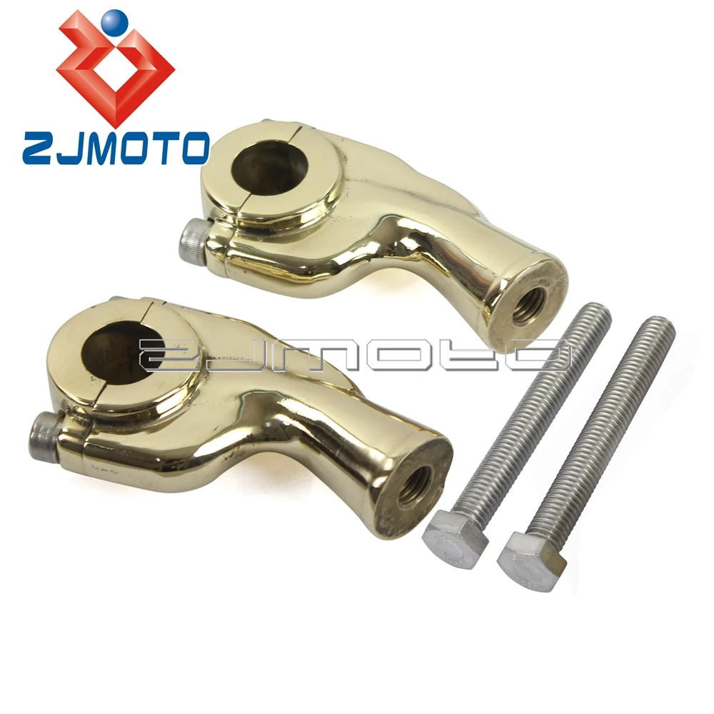 Motorcycle Handlebars, Grips & Levers Brass Motorcycle Handlebar Risers