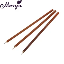 Nail Art Line Flower Paint Drawing Dotting Brush Weasel Fiber Hair Wooden Pro Acrylic UV Gel Polish Tips 3D Design Manicure Pen