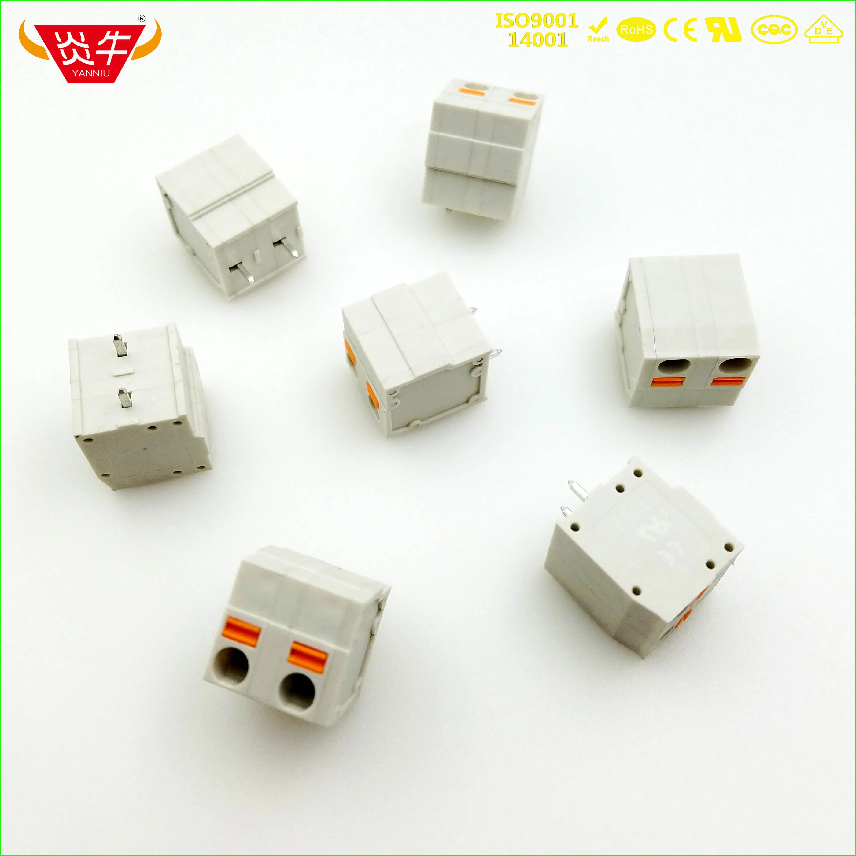 Blocos de Terminais de Mola Milímetros 2pin12pin Phoenix Contact Degson Kefa Yanniu Kf239 5.0 2p12p Pcb