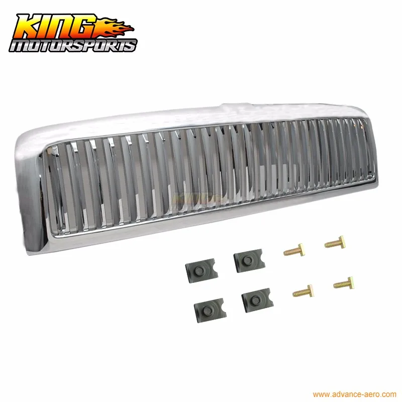 Подходит 94-02 Dodge Ram 1500 2500 3500 по вертикали Стиль Передняя решетка гриль Chrome капот Гриль США отечественные Лидер продаж