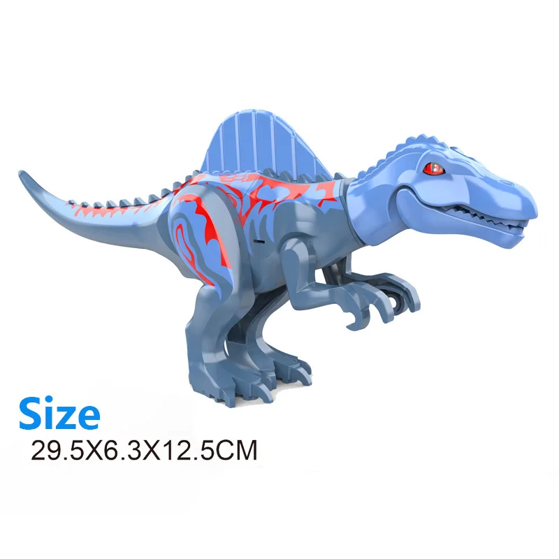 

2019 New Animal World Jurassic Dinosaur Park Spinosaurus Tyrannosaurus Rex DIY Figures Building Blocks Toys For Children Gifts