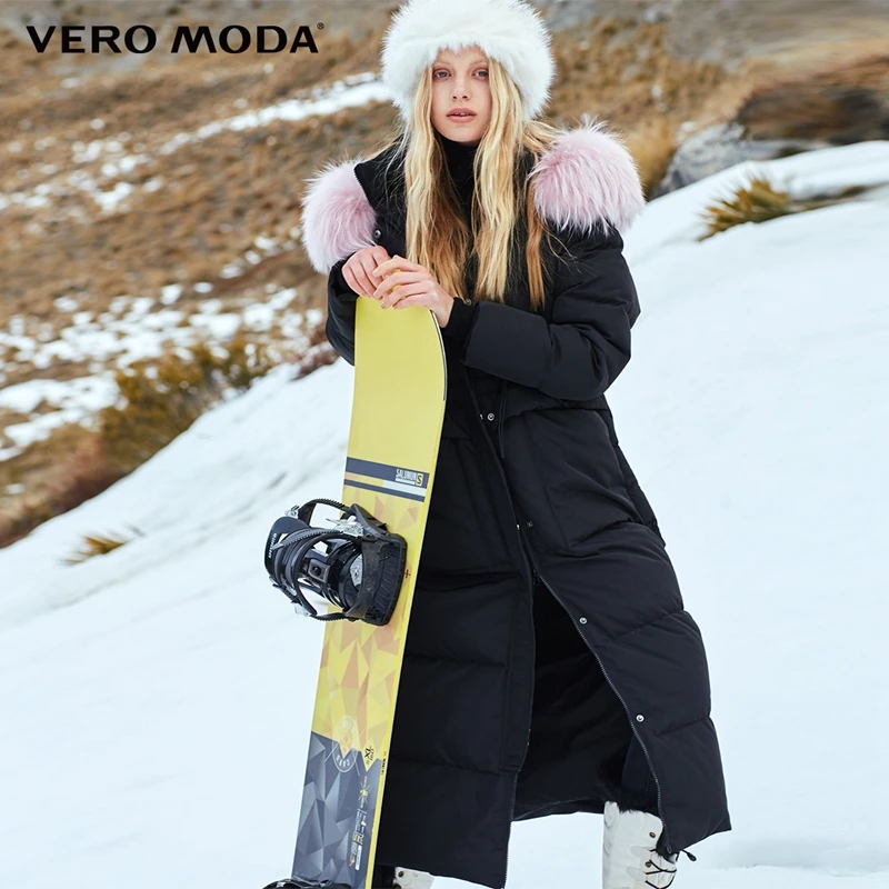 

Vero Moda winter raccoon fur straight long down Jacket women | 318412526