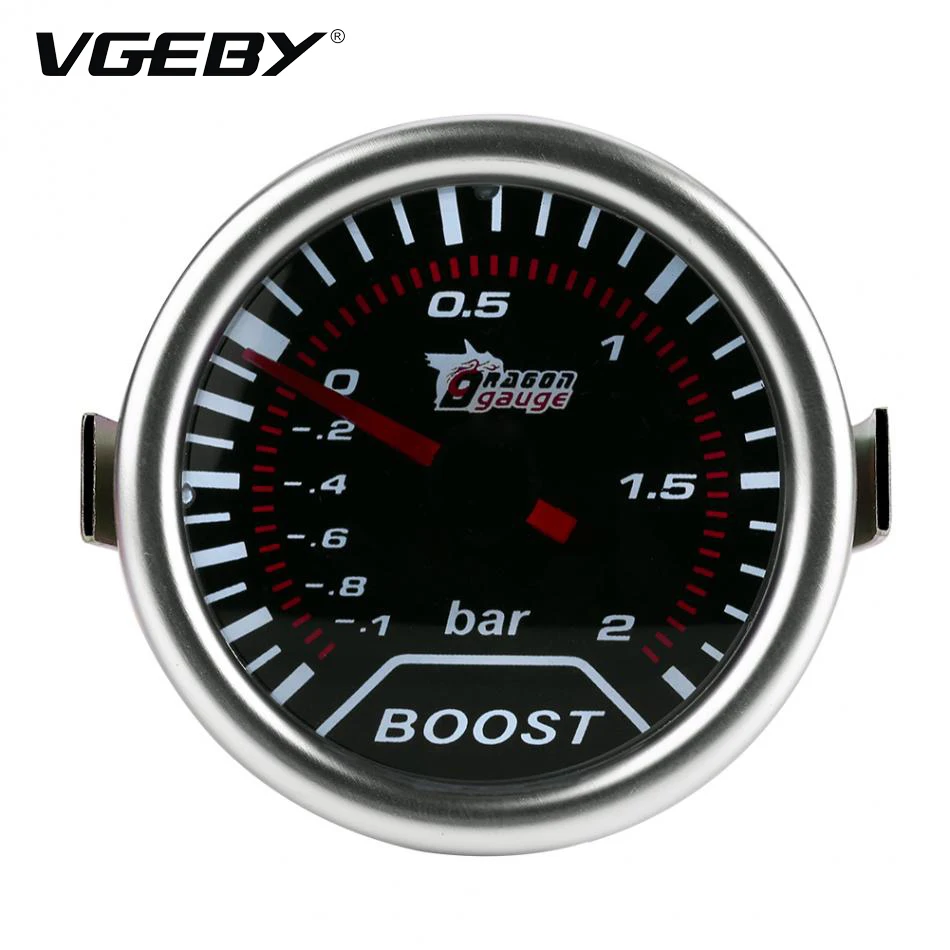 2 Inch (50mm) Universal Car Red Led Turbo Boost Press Gauge Meter Bar