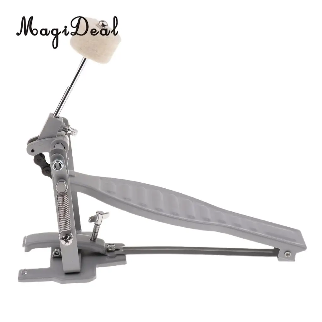 Aluminium Alloy Single Spring Bass Drum Pedal Adjustable Stroke with Drum Wool Beater For Percussion Replacement Accessories