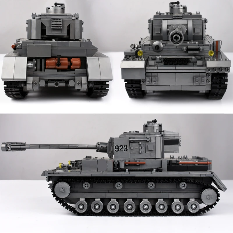 KAZI Large Panzer IV Tank Blocks 1193pcs Building Blocks Military Army Constructor Educational Asse