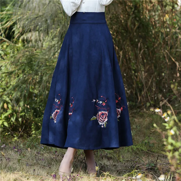 2016 font b Women b font font b skirt b font Autumn Winter Vinatge Retro High