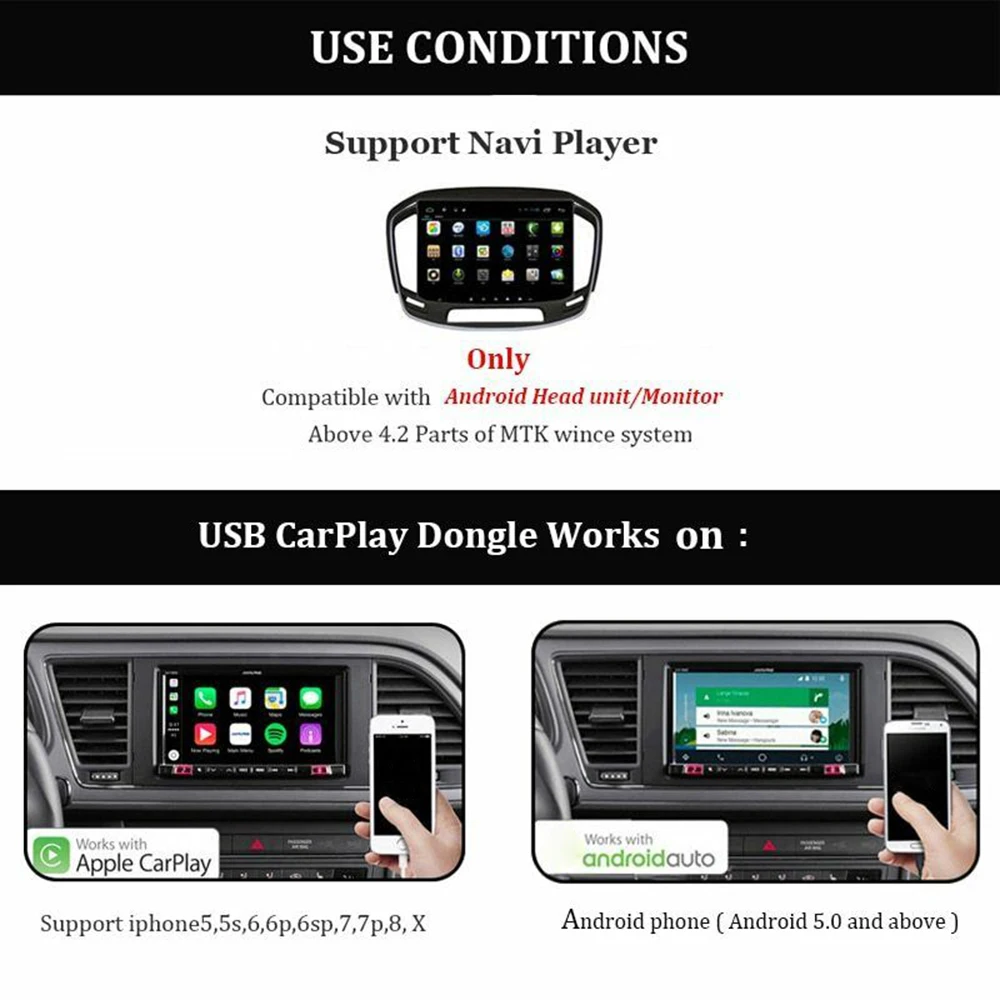 USB CarPlay беспроводной адаптер HD дисплей для Android головное устройство Zbox2 Plug and Play