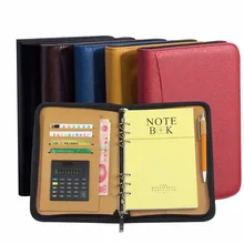 A5 A6 B5 Faux Leather Notebook Spiral Personal Dairy Planner Organizer Notepad Travel Agenda Manager Padfolio Folder Calculator 2018 yiwi a5 a6 black hobo planner woolen hobonichi planner organizer agenda dairy notebook cover