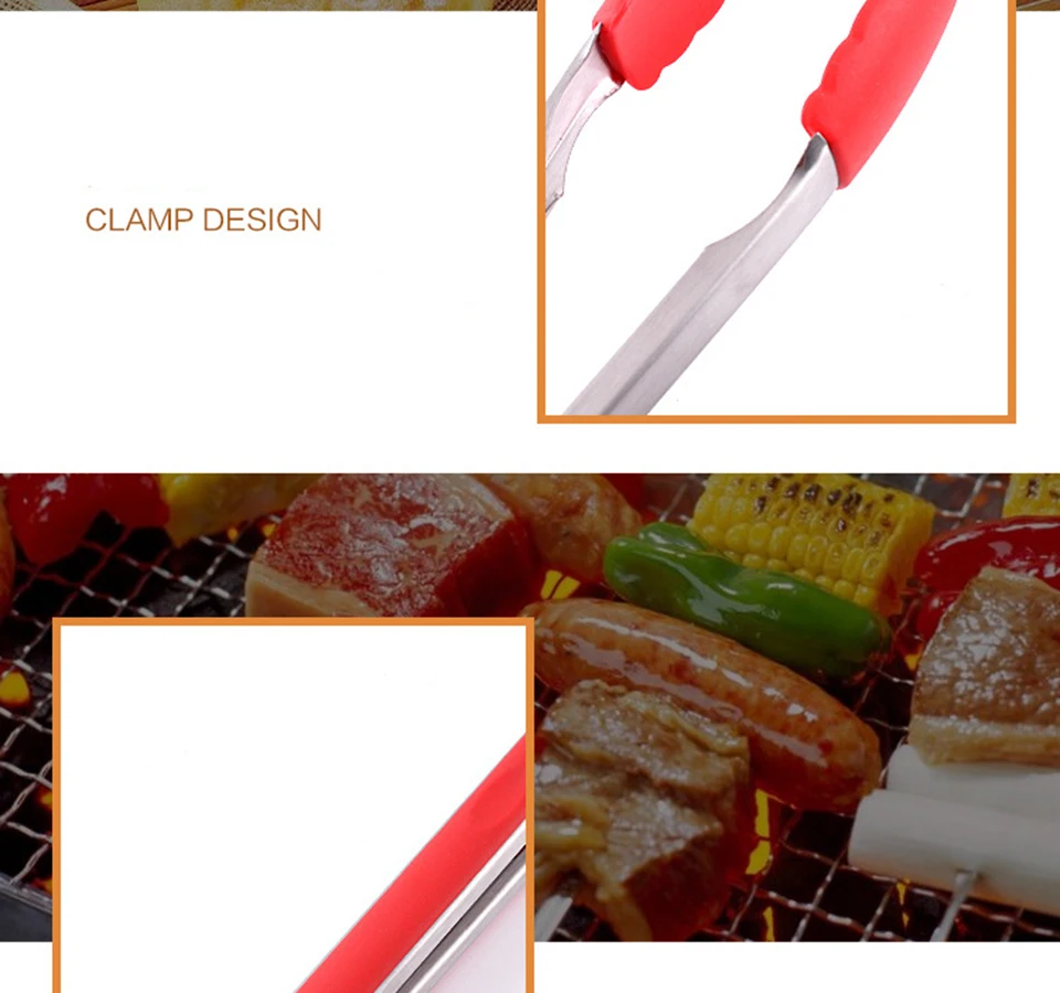 27 cm and 35cm Food Grade 100% Silicone food tong Kitchen Tongs utensil Cooking Tong clip Clamp Salad Serving BBQ tools16