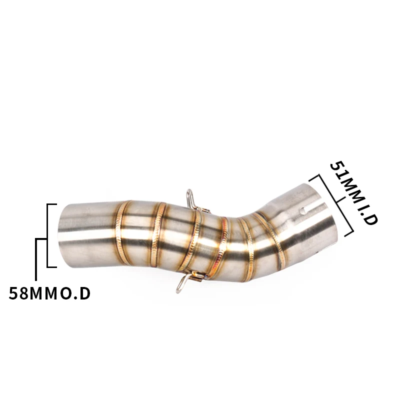 Silp on для kawasaki z900 мотоцикл из нержавеющей стали средняя Соединительная труба для 51 мм хвост Выхлопная система глушителя
