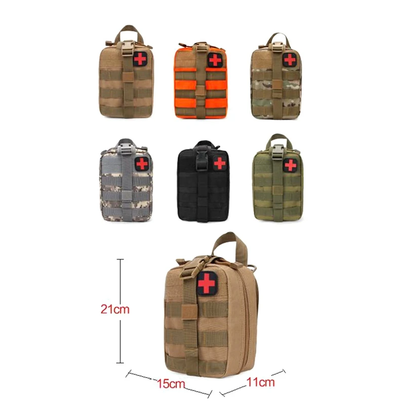 

Outdoor Waterproof Travel First Aid Kits Oxford Cloth Tactical Waist Pack Camping Climbing Bag Black Emergency Case